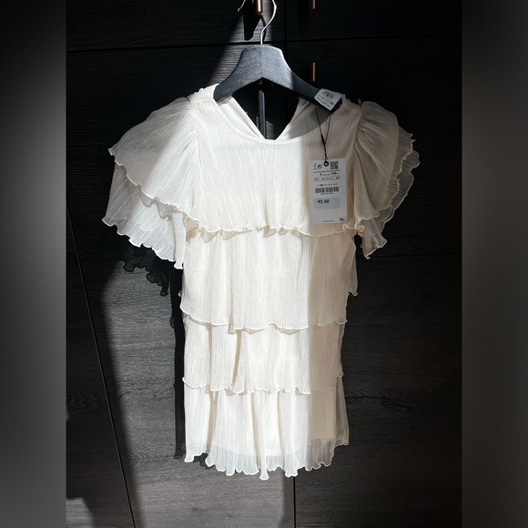 Zara Ruffled Tulle Dress - Picture 3 of 9